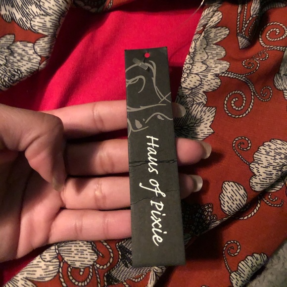 Dark Orange Floral Dress - Picture 3 of 5